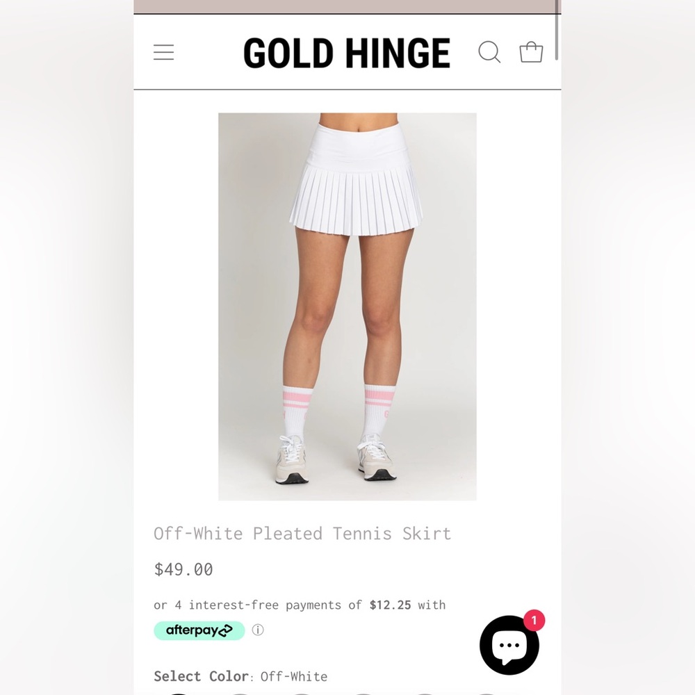 Purple golden hinge skort